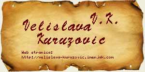 Velislava Kuruzović vizit kartica